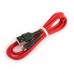 Дата-кабель Hoco U31 Micro (1.2 м., нейлон, 2.4A) цвет: красный