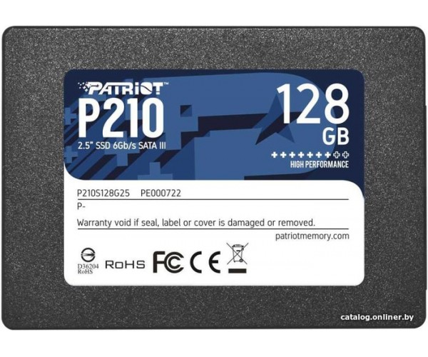 Жесткий диск SSD Patriot 128Gb P210 [P210S128G25] 2,5" SATA III